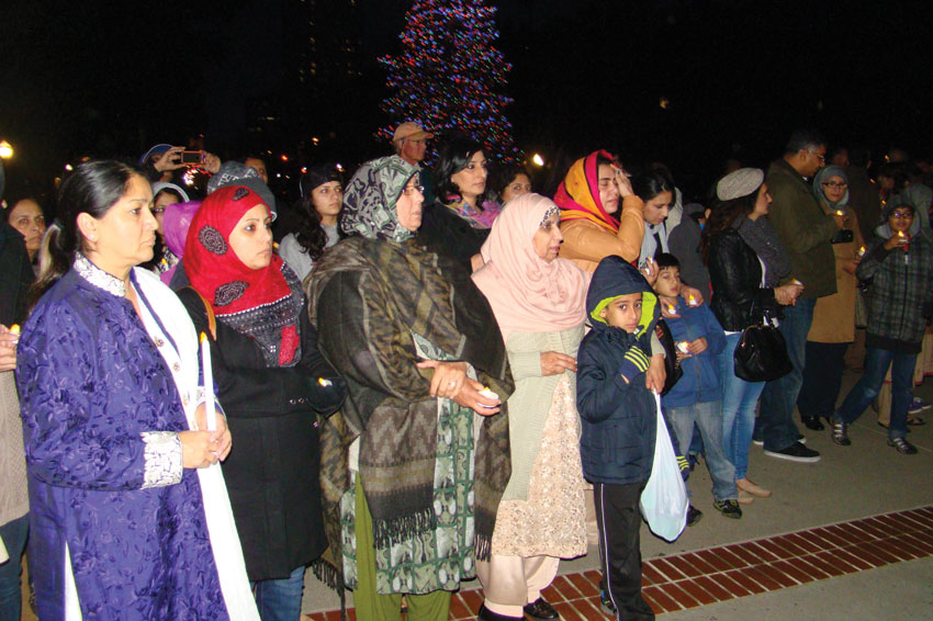 Families at the Candlelight Vigil in Sacramento.