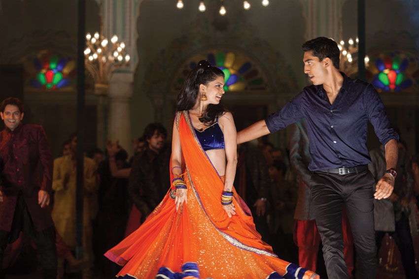 Tina Desai and Dev Patel (r) in “The Second Best Exotic Marigold Hotel.”