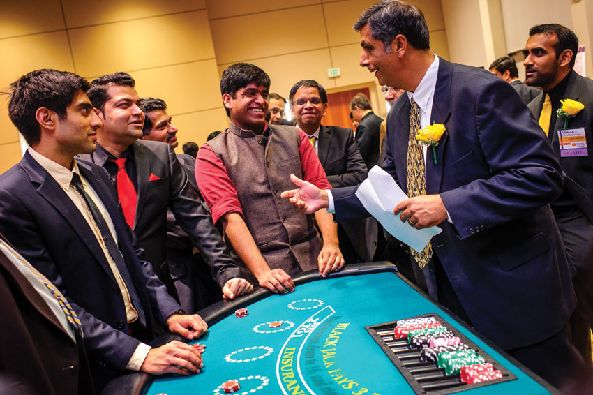 Vineet Sharma (r) takes charge at the Casino.