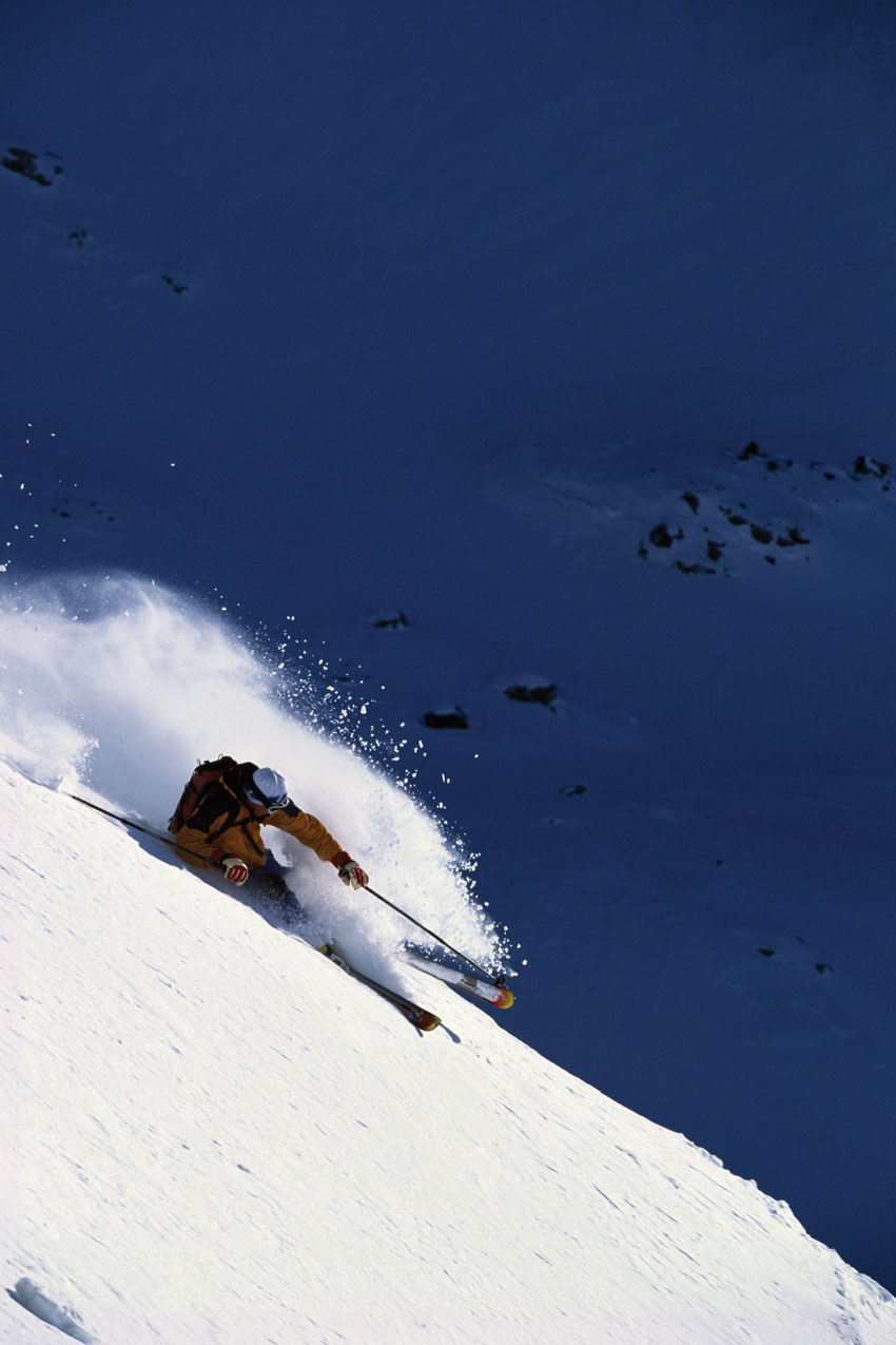 A skier at the Verbier ski area.