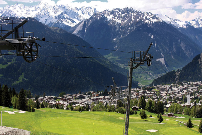 A view of the Verbier village.