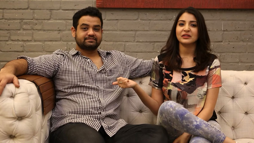 Anushka Sharma shared the couch with her brother. 
