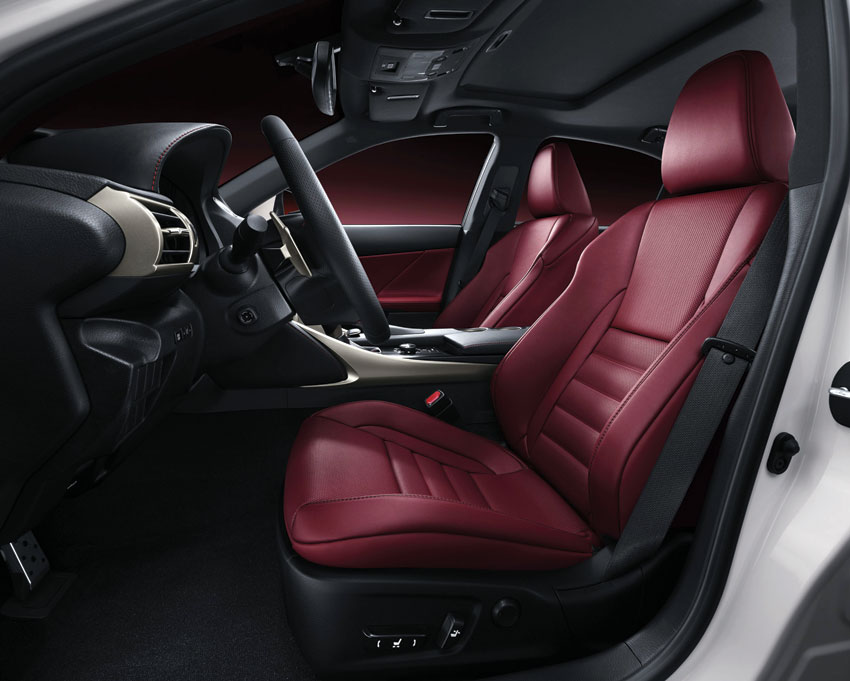 Interior view of the 2015 Lexus IS250.
