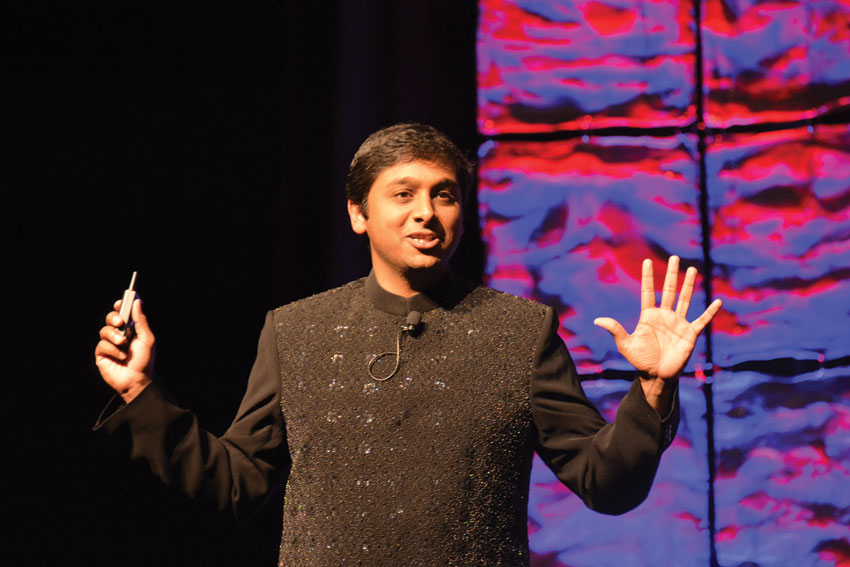 Artist and tech entrepreneur Raghava KK presenting a keynote at #TiEcon 2015. Amar D. Gupta | Siliconeer