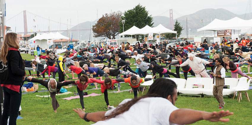 Glimpses of the International Yoga Day festivities in San Francisco, June 21. (Mahendra Singh) 