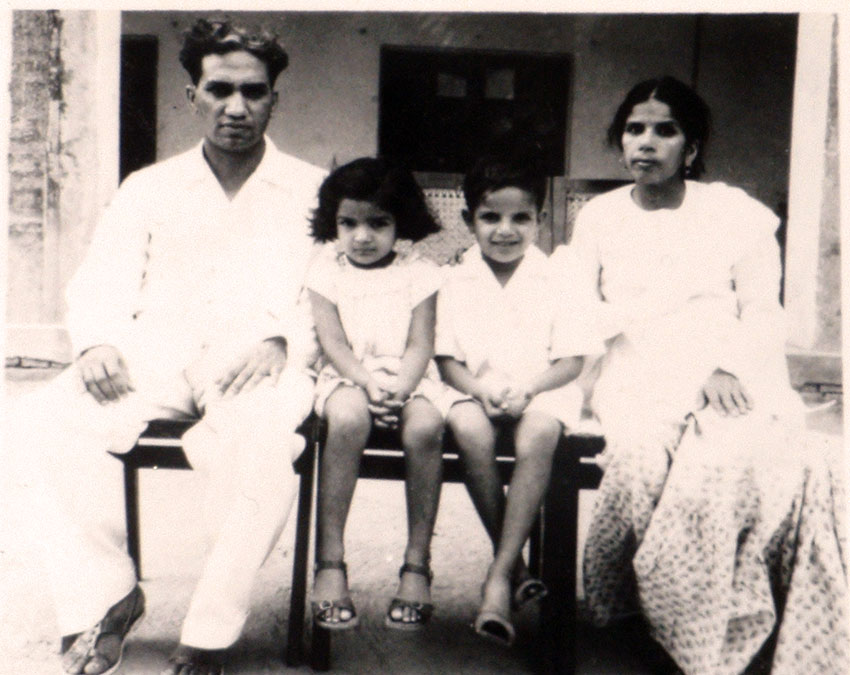 An old picture of Abu Salim, Sumbul Salim, Irfan Salim and Hamida Salim. (Courtesy Irfan Salim)