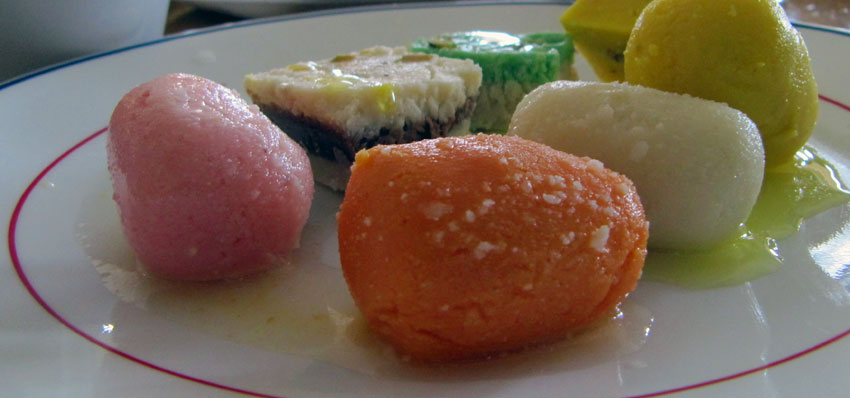 A variety of mouthwatering sweets. 