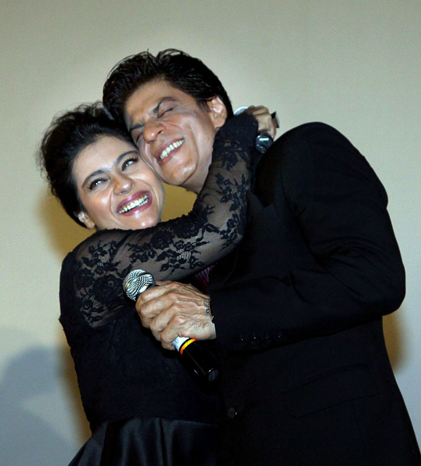File photo of Kajol and Shah Rukh Khan in Mumbai. (Press Trust of India) 