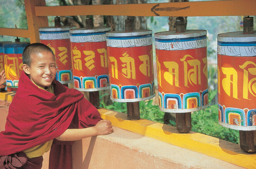 Young Lama, Enchey Monastery, Sikkim. (Incredible India)