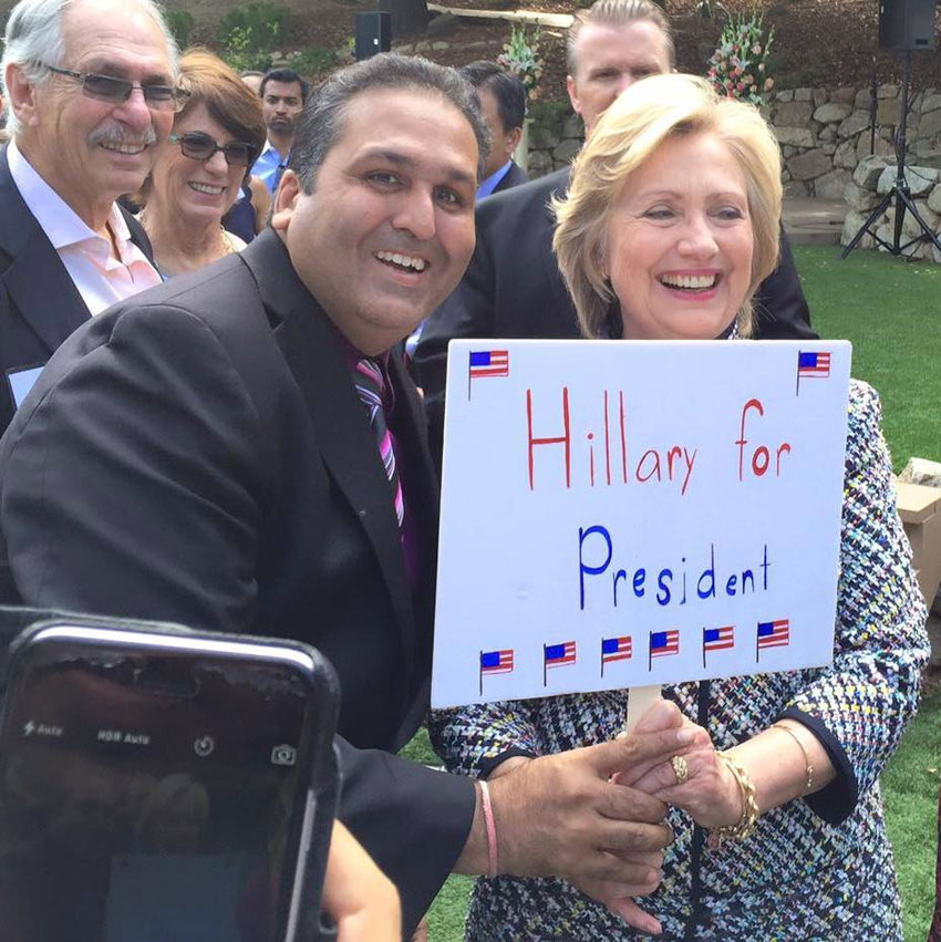 Ajay Jain Bhutoria with Hillary Clinton. 