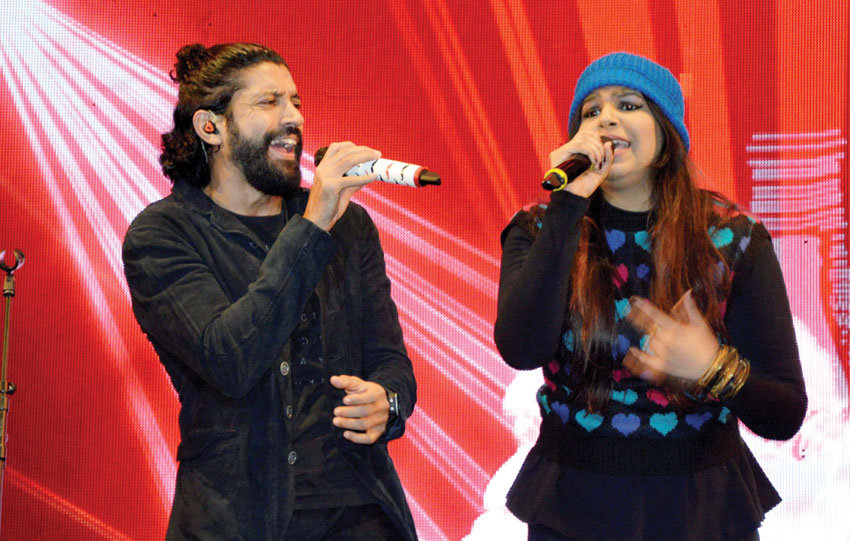 #FarhanAkhtar performs at a live concert at #Coke Studio in Gurgaon, Dec. 27. (Press Trust of India)
