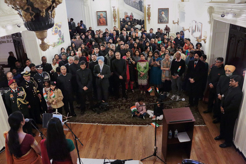 India's 67th Republic Day celebrations at the Embassy of India in Washington, Jan. 26. (Press Trust of India) 