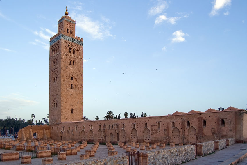 An example of the high art of Mosques in Marrakech. 