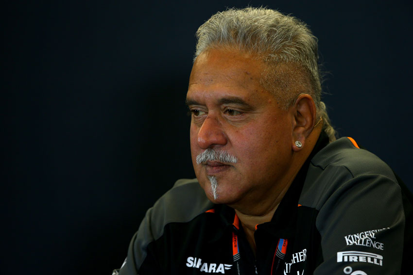 File photo of Vijay Mallya at a press conference after practice for the United States Formula One Grand Prix at Circuit of The Americas, Oct. 23, 2015 in Austin, Texas.  (Mark Thompson | Getty Images) 