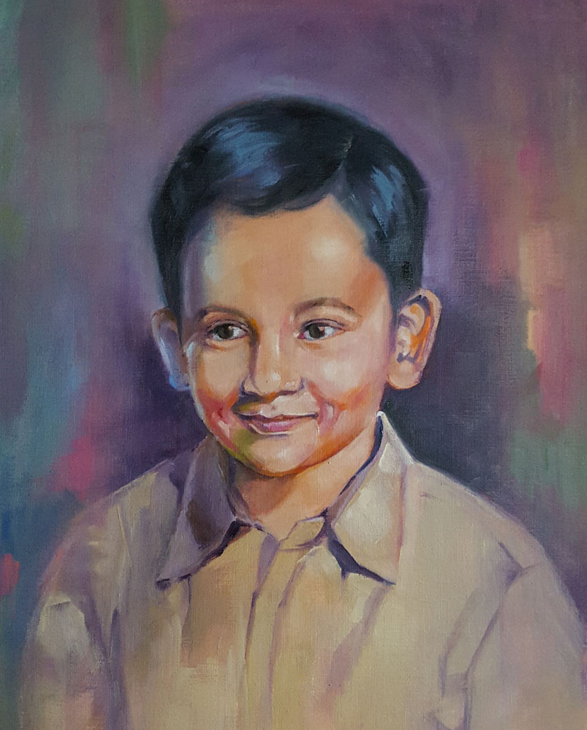 Little Boy, Oil Portrait, 12 x 16 
