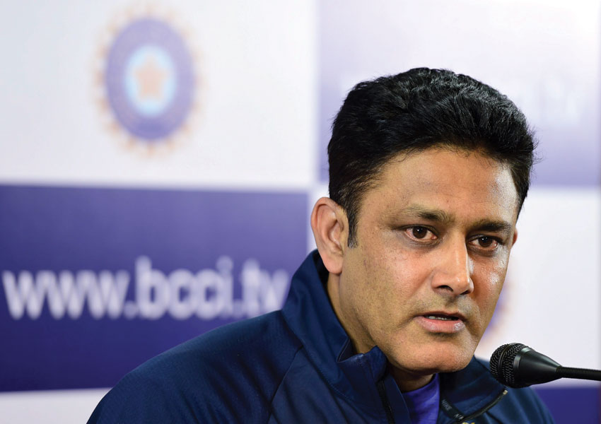 Indian Cricket Team Head Coach Anil Kumble speaks during a press conference on the first day of a preperatory camp ahead of the West Indies series, in Bengaluru, June 29. (Shailendra Bhojak | PTI)