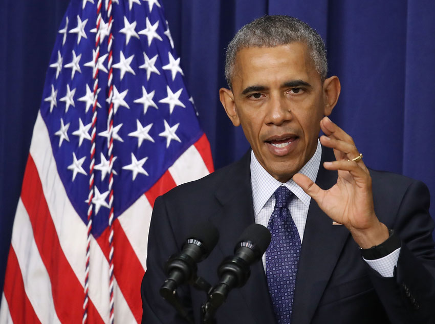 President Barack Obama speaks during a meeting with law enforcement officials in the Eisonhower Executive Office Building July 22, in Washington, D.C. (Mark Wilson | Getty Images) 