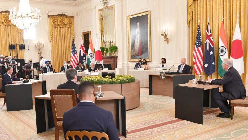 Indian Prime Minister Narendra Modi addressing at the QUAD Summit, in Washington, D.C., Sept. 24, 2021. (PIB)