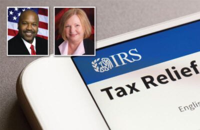 (Above, Inset: l-r): IRS experts – Ken Corbin, Commissioner, Wage and Investment Division, Chief Taxpayer Experience Officer; and Susan Simon, Director, Customer Assistance, Relationships and Education. (Siliconeer/EMS)