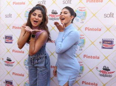 Shilpa Shetty and Jacqueline Fernandez at the launch of 'Shape of You' - a new fitness show hosted by Shilpa Shetty and featuring various celebrities. (All Photos: APH Images)