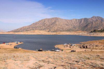 (Above): Drought in California - Low level of Lake Isabella in Kern County. (Shutterstock)