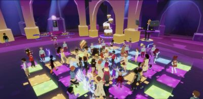 The Virtual Dance Floor in Decentraland (Photo Courtesy: Taco Bell)